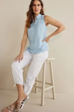 Online Soft Surroundings Jennifer Tencel™ Tank LightChambray