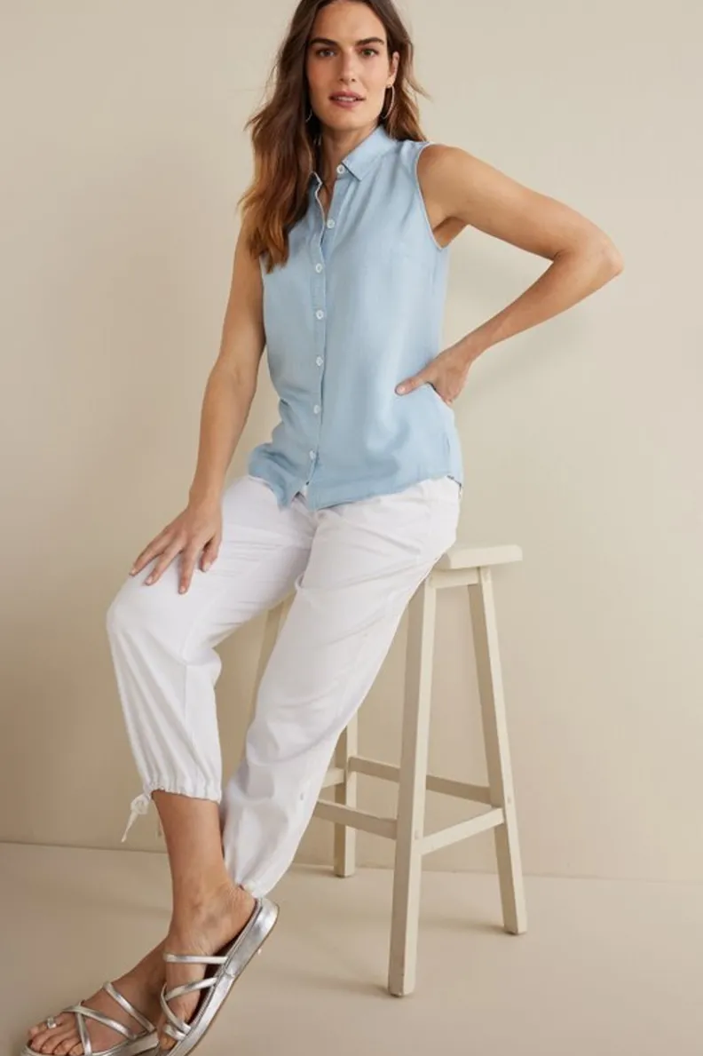 Online Soft Surroundings Jennifer Tencel™ Tank LightChambray