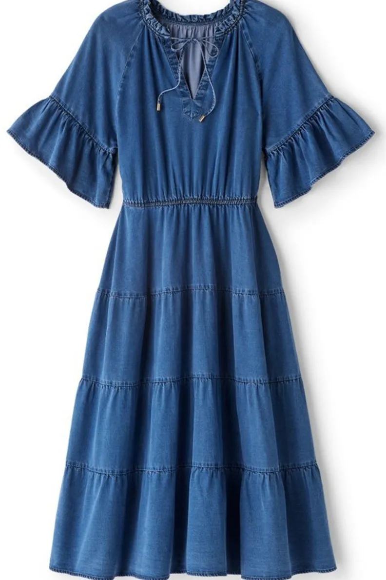 Best Soft Surroundings Jessanne Tencel™ Midi Dress DarkMediumIndigo