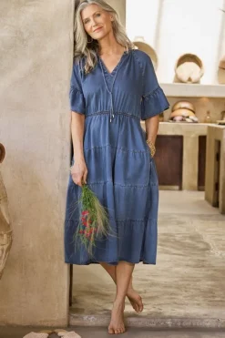 Best Soft Surroundings Jessanne Tencel™ Midi Dress DarkMediumIndigo