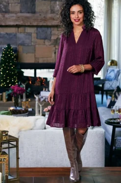 Fashion Soft Surroundings Jocelyn Dress GrapeWine