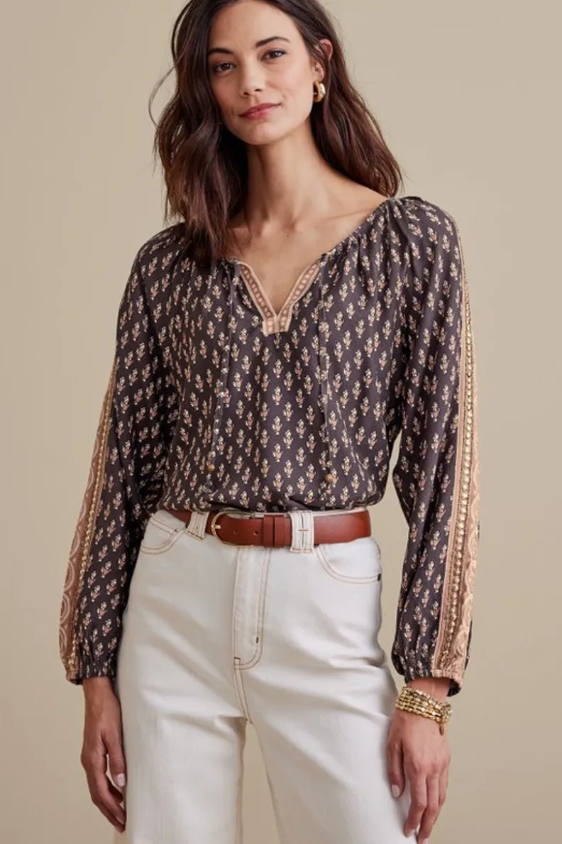 Clearance Soft Surroundings Jolene Blouse NeutralGeo