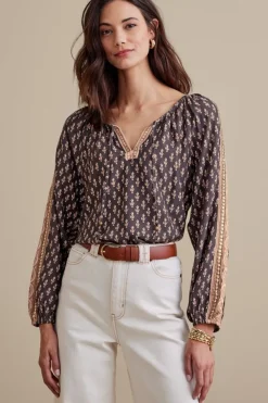 Clearance Soft Surroundings Jolene Blouse NeutralGeo