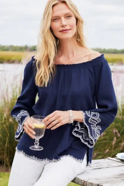 Sale Soft Surroundings Josey Top Navy