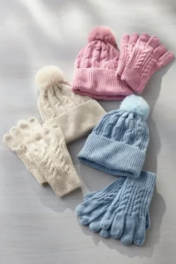 Sale Soft Surroundings Jules Chenille Hat & Gloves Set