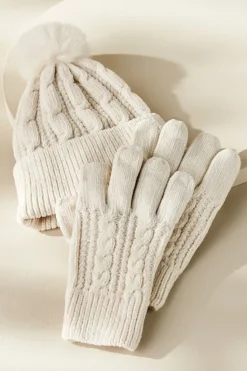Sale Soft Surroundings Jules Chenille Hat & Gloves Set