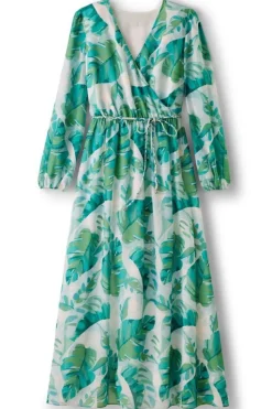 Hot Soft Surroundings Kaia Maxi Dress GreenTropicalPalm