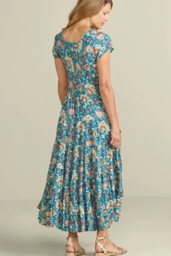 New Soft Surroundings Kara Dress FieryTealJacobean