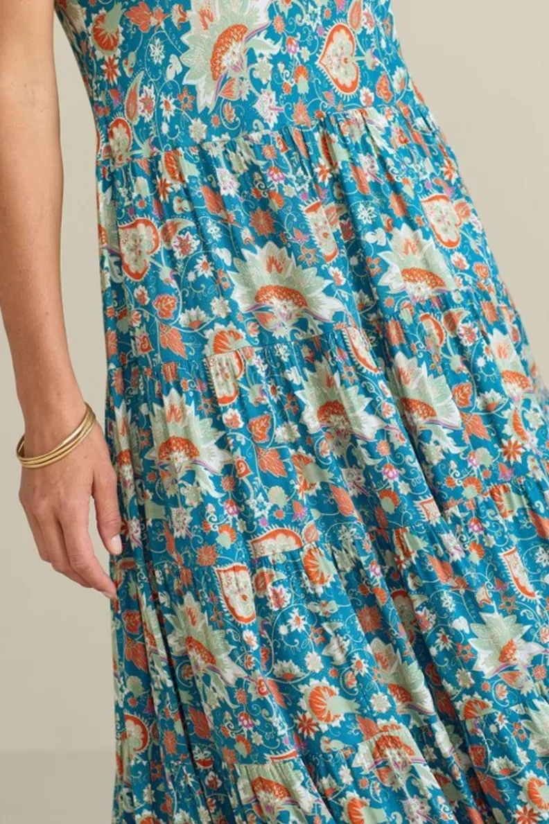 New Soft Surroundings Kara Dress FieryTealJacobean