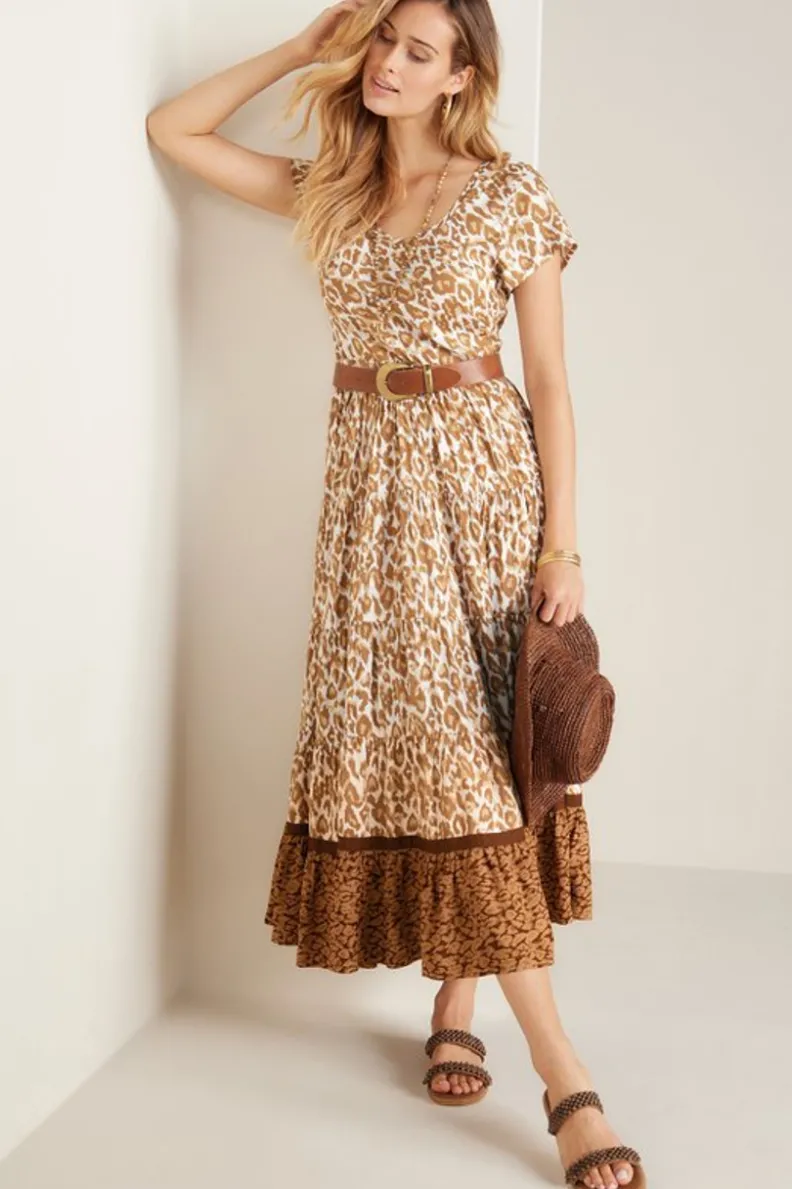 New Soft Surroundings Kara Dress FieryTealJacobean