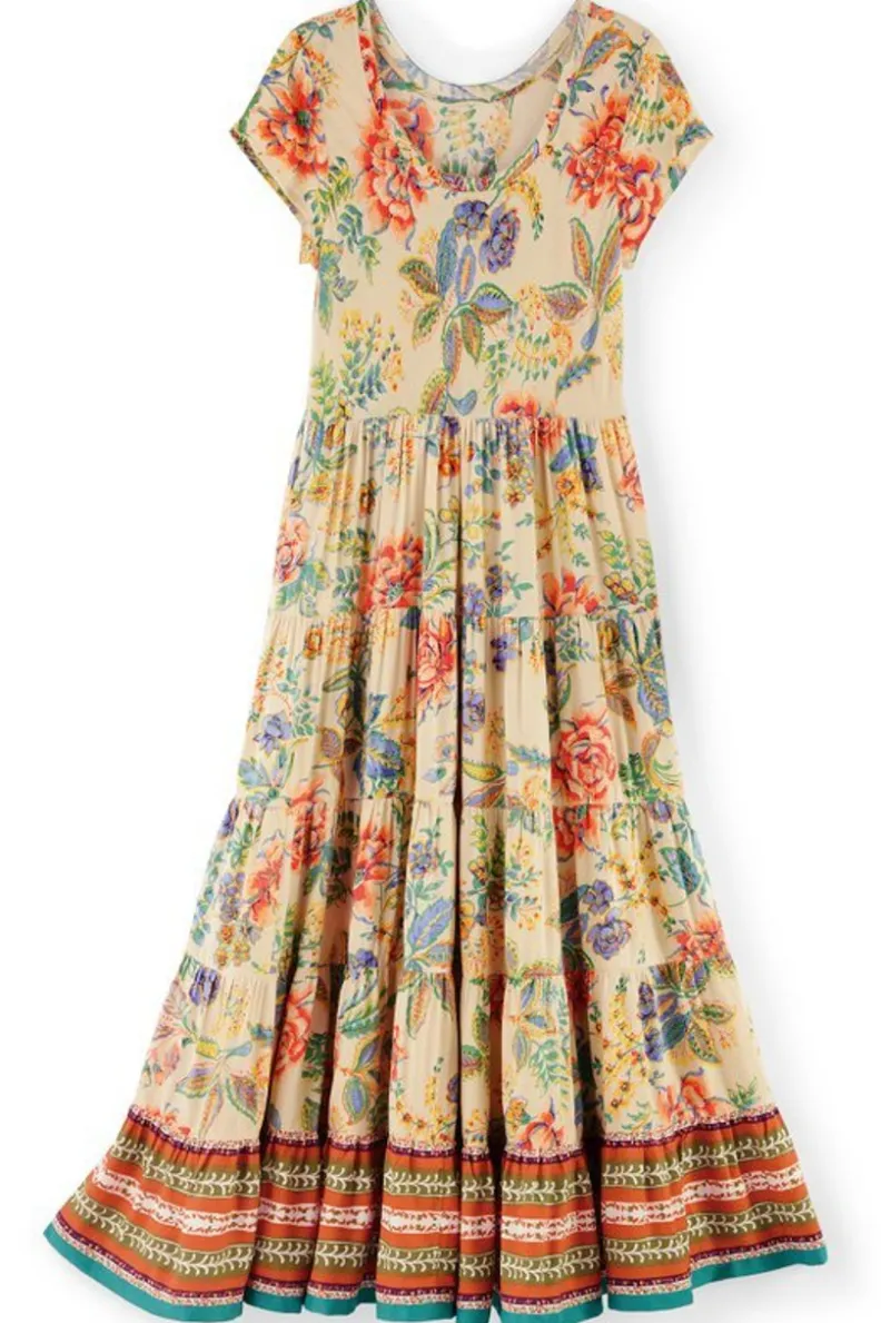 New Soft Surroundings Kara Dress FieryTealJacobean