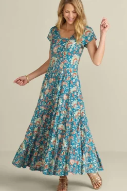 New Soft Surroundings Kara Dress FieryTealJacobean