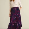 Online Soft Surroundings Kara Velvet Skirt BordeauxBloom