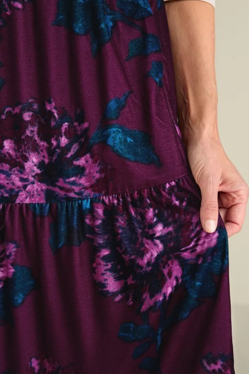 Online Soft Surroundings Kara Velvet Skirt BordeauxBloom