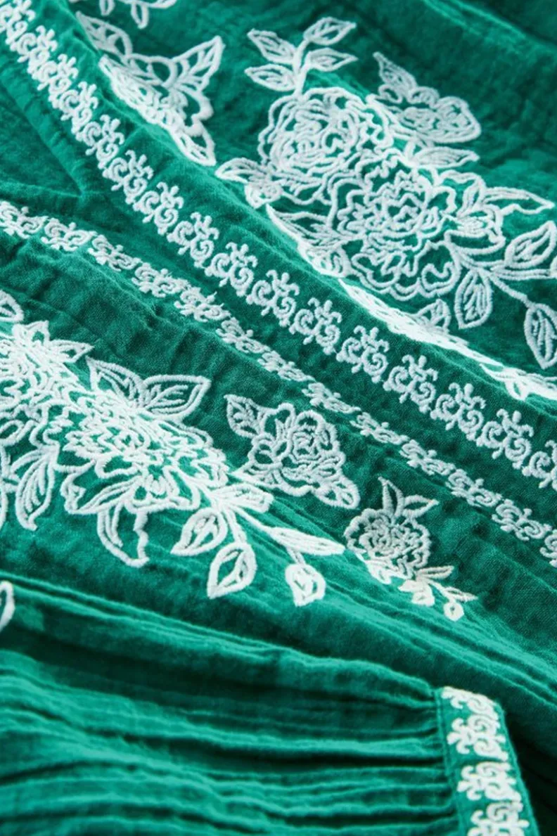 New Soft Surroundings Katie Gauze Tunic TealGreen