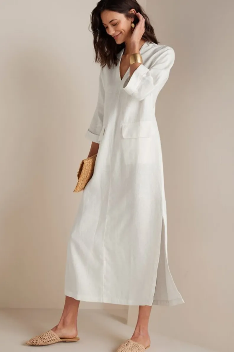 Online Soft Surroundings Kavala Dress CreamyWhite