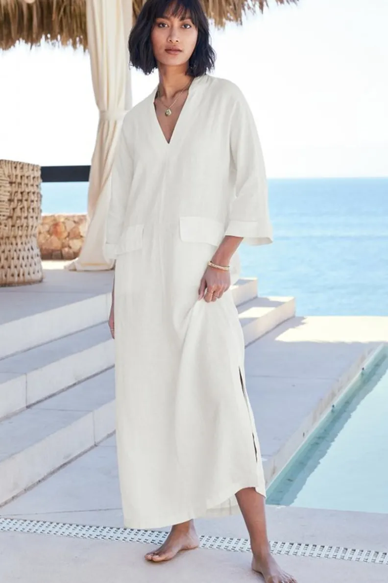 Online Soft Surroundings Kavala Dress CreamyWhite