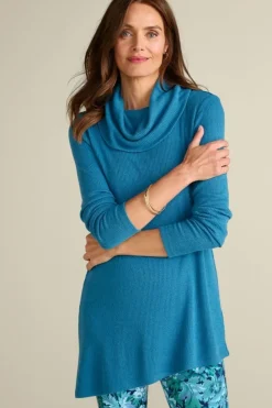 Online Soft Surroundings Kayla Rib Knit Cowl Neck Tunic