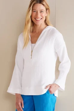 Sale Soft Surroundings Kemia Gauze Hoodie