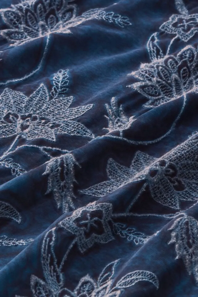 Outlet Soft Surroundings Kimbra Embroidered Tunic DenimBlue