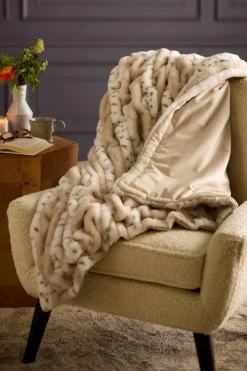Clearance Soft Surroundings La Parisienne Faux Fur Throw