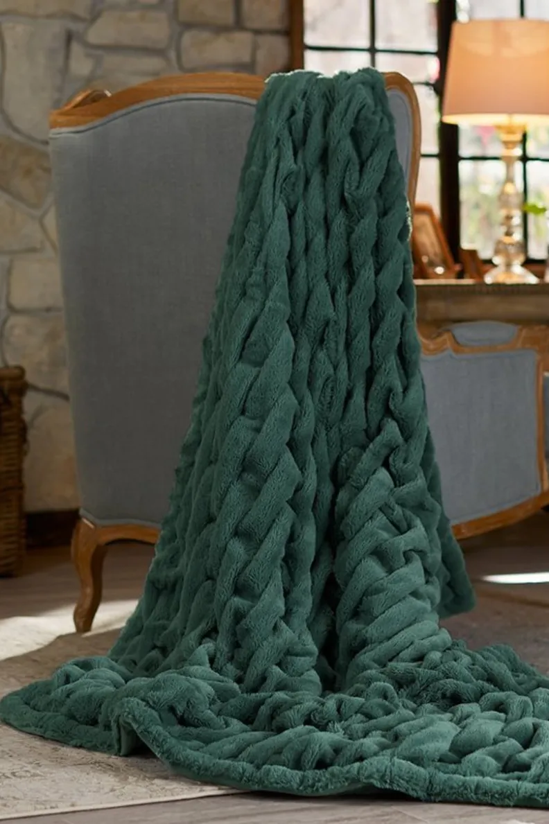 Clearance Soft Surroundings La Parisienne Faux Fur Throw