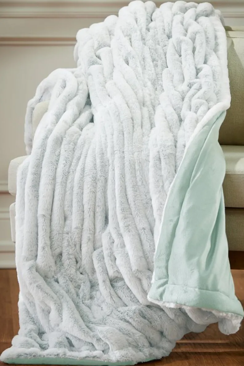 Clearance Soft Surroundings La Parisienne Faux Fur Throw