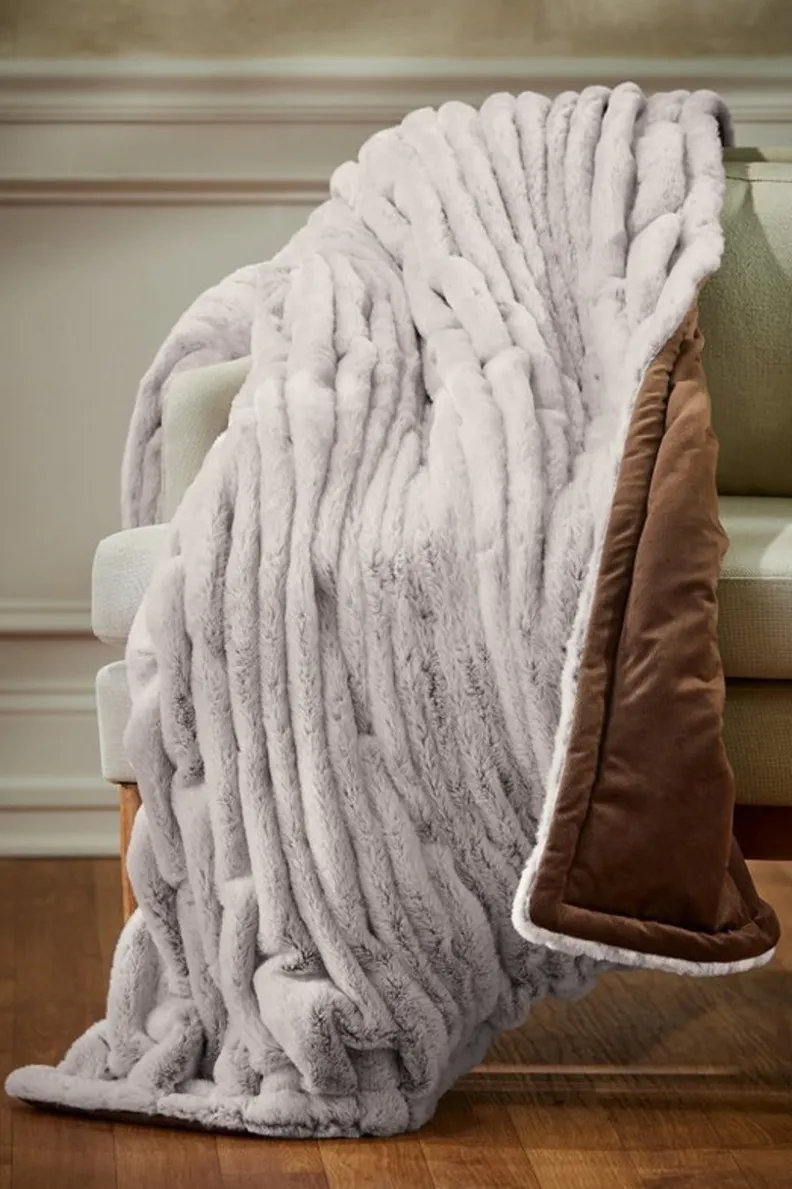 Clearance Soft Surroundings La Parisienne Faux Fur Throw