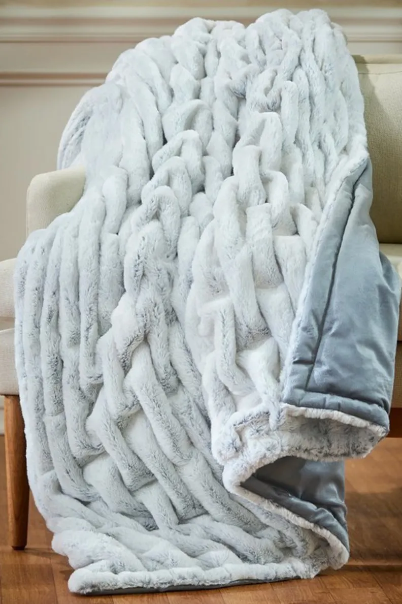 Clearance Soft Surroundings La Parisienne Faux Fur Throw