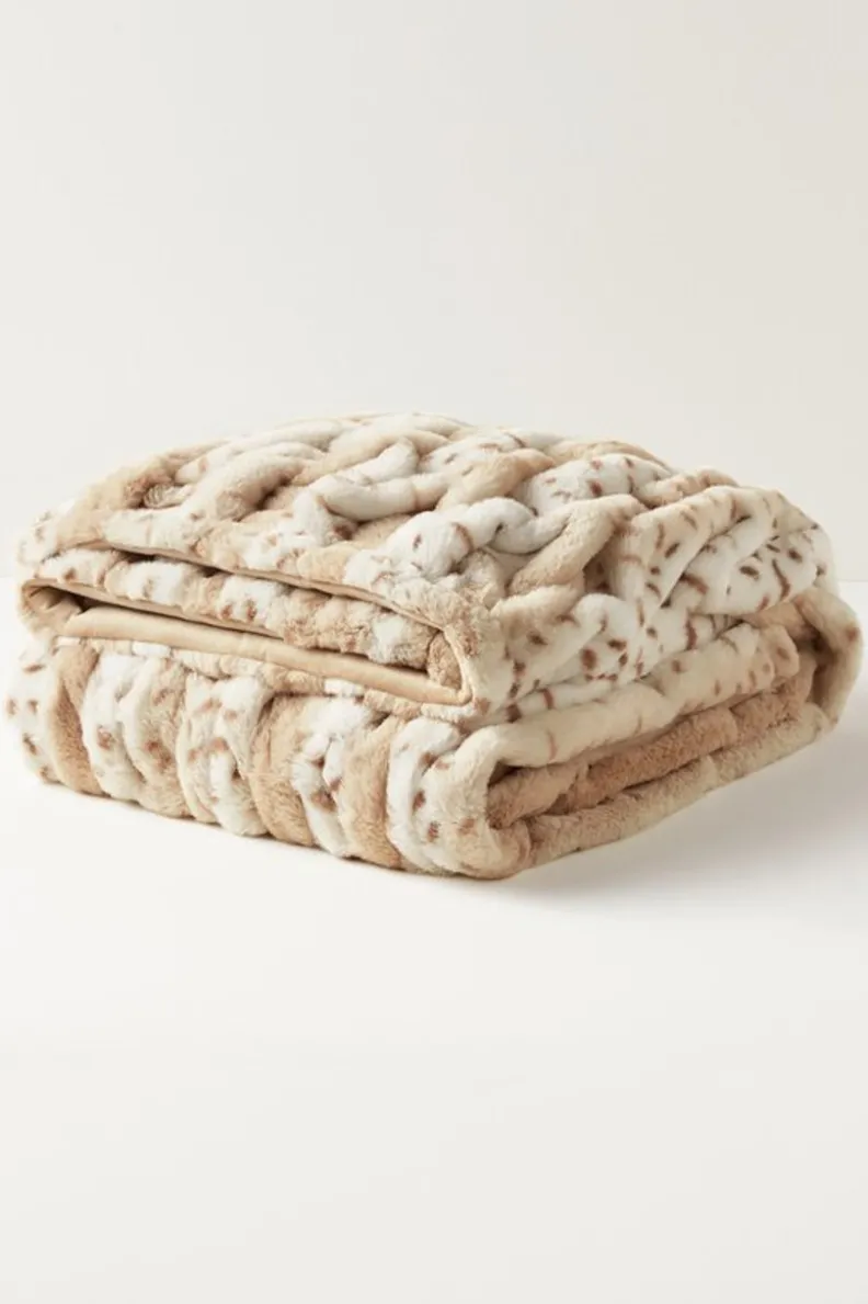 Clearance Soft Surroundings La Parisienne Faux Fur Throw