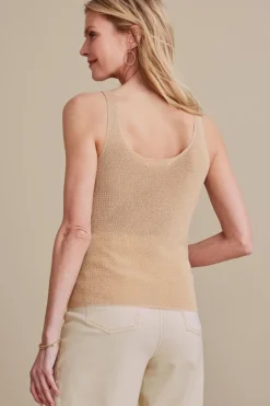 New Soft Surroundings Lara Sweater Tank Gold