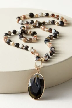 Outlet Soft Surroundings Layla Pendant Necklace BlackMulti