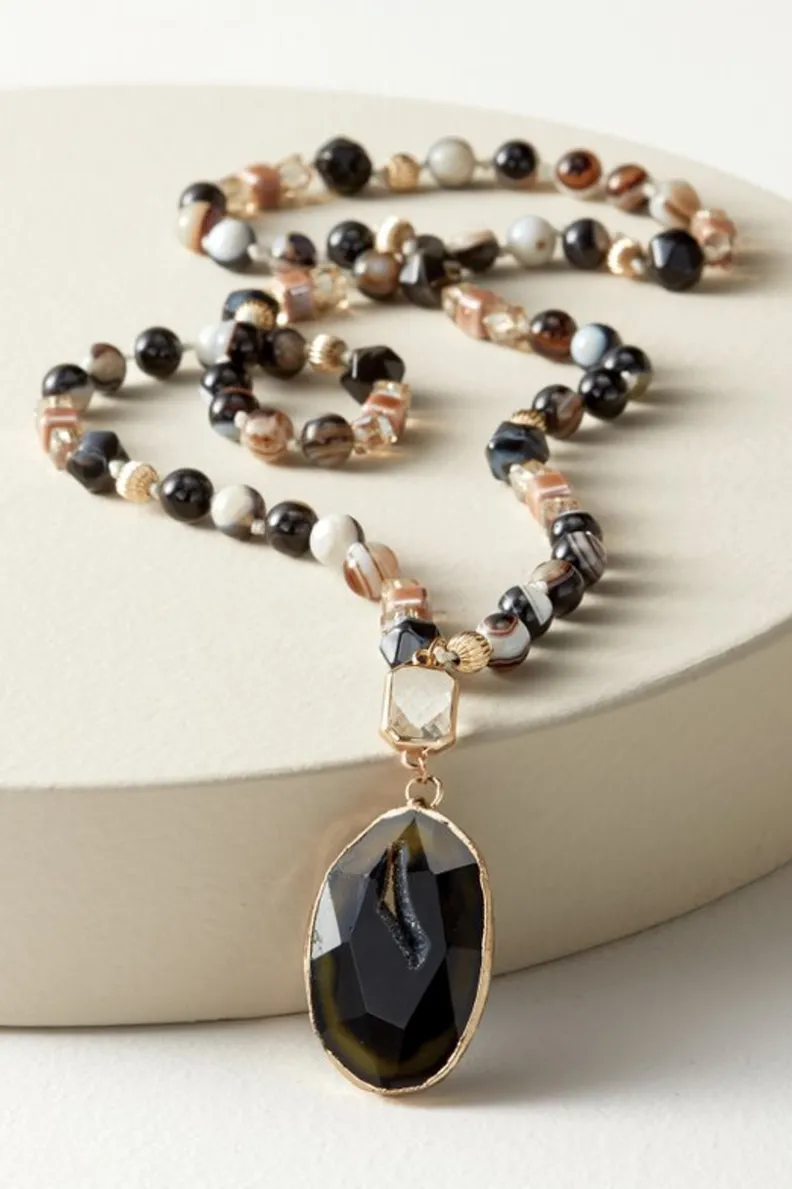 Outlet Soft Surroundings Layla Pendant Necklace BlackMulti