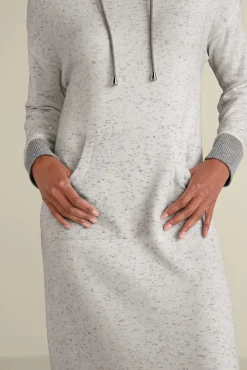 Hot Soft Surroundings Lazy Day Lounge Dress White/Grey