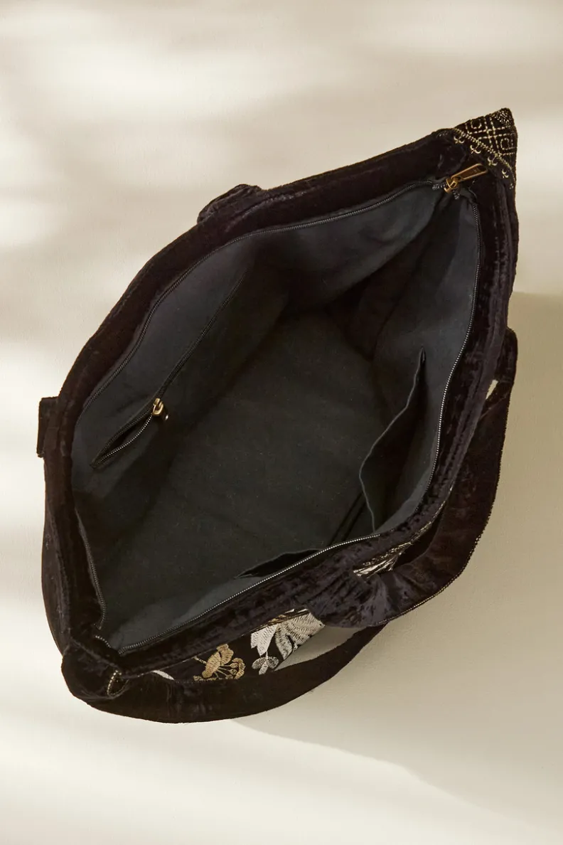 Outlet Soft Surroundings Lenora Embroidered Tote Black