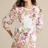 Discount Soft Surroundings Lesley Printed Top PainterlyPeonyFlowers