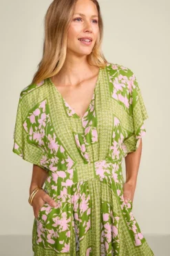 Fashion Soft Surroundings Leslie Maxi Dress InkBloomsScarf