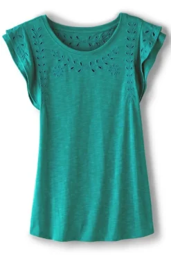 New Soft Surroundings Libby Tee TealBlue