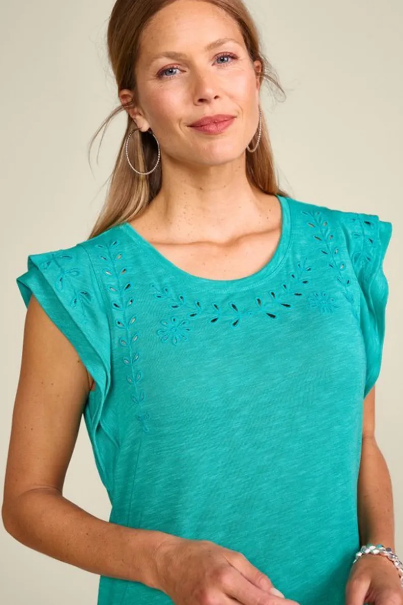 New Soft Surroundings Libby Tee TealBlue
