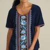 Clearance Soft Surroundings Lilian Velvet Top MedievalBlue
