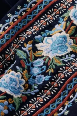 Clearance Soft Surroundings Lilian Velvet Top MedievalBlue