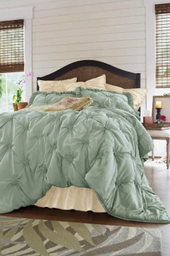 Hot Soft Surroundings Lombardi Smocked Bed Sham I SeaMoss