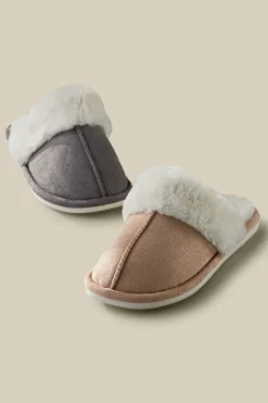 New Soft Surroundings Lora Cuffed Slippers