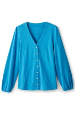 Fashion Soft Surroundings Lorna Button Front Top