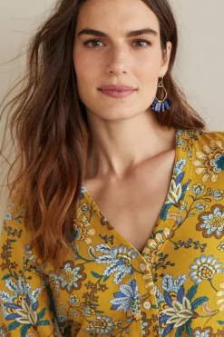 Fashion Soft Surroundings Lorna Button Front Top