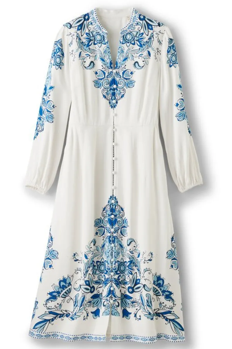 Discount Soft Surroundings Louise Midi Dress PerissaScarf