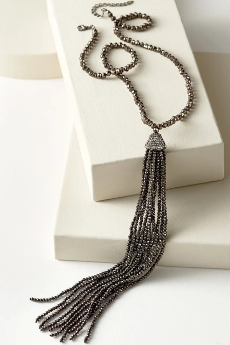 Clearance Soft Surroundings Luciana Tassel Necklace Hematite