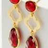 Best Soft Surroundings Luiza Drop Earrings Garnet