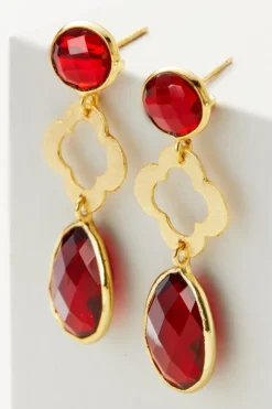 Best Soft Surroundings Luiza Drop Earrings Garnet