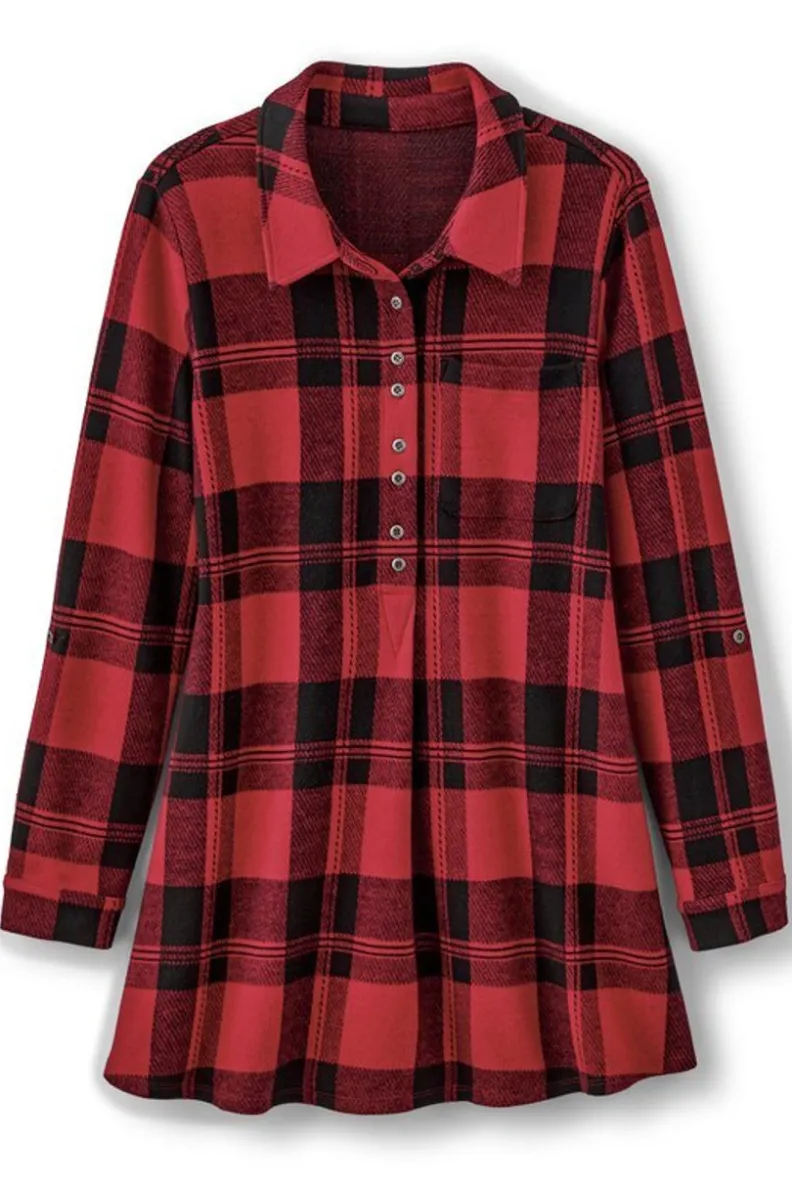 Fashion Soft Surroundings Mad About Plaid Top
